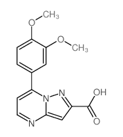 7-(3,4-二甲氧基苯基)吡唑并[1,5-a]嘧啶-2-羧酸结构式