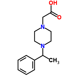 [4-(1-Phenylethyl)-1-piperazinyl]acetic acid结构式