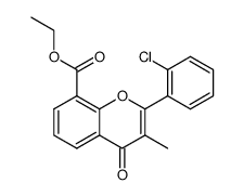 ethyl 2'-chloro-3-methylflavone-8-carboxylate结构式