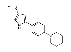 1-[4-(3-methylsulfanyl-1H-pyrazol-5-yl)phenyl]piperidine Structure