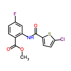 Methyl 2-{[(5-chloro-2-thienyl)carbonyl]amino}-4-fluorobenzoate结构式