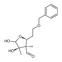 (2S,3R,4R)-2-(2-Benzyloxy-ethyl)-4,5-dihydroxy-3,4-dimethyl-tetrahydro-furan-3-carbaldehyde Structure