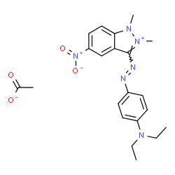 3-[[4-(diethylamino)phenyl]azo]-1,2-dimethyl-5-nitro-1H-indazolium acetate结构式