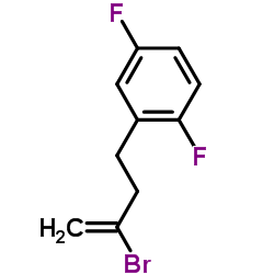 2-(3-Bromo-3-buten-1-yl)-1,4-difluorobenzene Structure