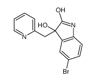 5-bromo-3-hydroxy-3-(pyridin-2-ylmethyl)-1H-indol-2-one结构式