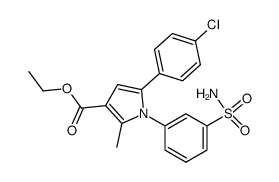 ethyl 1-[3-(aminosulfonyl)phenyl]-5-(4-chlorophenyl)-2-methyl-1H-pyrrole-3-carboxylate Structure