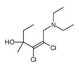 (E)-4,5-dichloro-6-(diethylamino)-3-methylhex-4-en-3-ol结构式