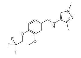 N-[3-Methoxy-4-(2,2,2-trifluoroethoxy)benzyl]-1,3-dimethyl-1H-pyr azol-4-amine structure