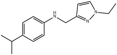 N-((1-乙基-1H-吡唑-3-基)甲基)-4-异丙基苯胺结构式