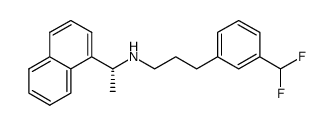 (alphaR)-N-[3-[3-(Difluoromethyl)phenyl]propyl]-alpha-methyl-1-naphthalenemethanamine结构式