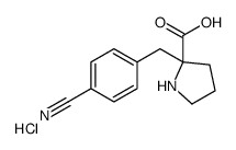 (R)-2-(4-CYANOBENZYL)PYRROLIDINE-2-CARBOXYLIC ACID HYDROCHLORIDE structure