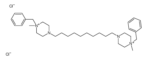 1-benzyl-4-[10-(4-benzyl-4-methylpiperazin-4-ium-1-yl)decyl]-1-methylpiperazin-1-ium,dichloride Structure