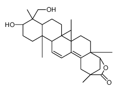 Oleana-11,13(18)-dien-29-oic acid, 3,22,23-trihydroxy-, gamma-lactone,(3beta,4beta,20beta,22beta)- picture