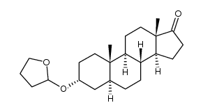 (3R,5S,8R,9S,10S,13S,14S)-10,13-dimethyl-3-((tetrahydrofuran-2-yl)oxy)tetradecahydro-1H-cyclopenta[a]phenanthren-17(2H)-one结构式