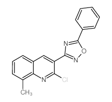 2-氯-8-甲基-3-(5-苯基-1,2,4-噁二唑-3-基)喹啉图片