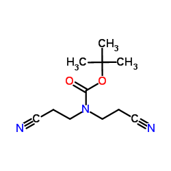 Bis-(2-cyano-ethyl)-carbamic acid tert-butyl ester Structure