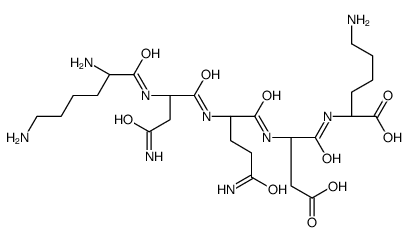 (2S)-6-amino-2-[[(2S)-2-[[(2S)-5-amino-2-[[(2S)-4-amino-2-[[(2S)-2,6-diaminohexanoyl]amino]-4-oxobutanoyl]amino]-5-oxopentanoyl]amino]-3-carboxypropanoyl]amino]hexanoic acid Structure