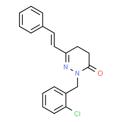 2-(2-CHLOROBENZYL)-6-STYRYL-4,5-DIHYDRO-3(2H)-PYRIDAZINONE structure