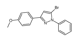 5-bromo-3-(4-Methoxyphenyl)-1-phenyl-1H-pyrazole structure