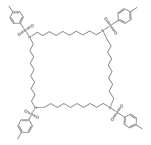 1,12,23,34-tetra-p-toluenesulfonyltetraazacyclotetratetracontane结构式