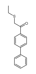 1-(4-phenylphenyl)-2-(ethylthio)ethanone Structure