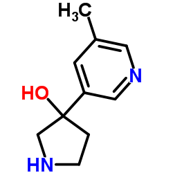 3-(5-Methyl-3-pyridinyl)-3-pyrrolidinol结构式