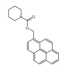 1-pyrenylmethyl 1-piperidinecarboxylate结构式