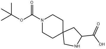 8-[(叔丁氧基)羰基]-2,8-二氮杂螺[4.5]癸烷-3-羧酸结构式