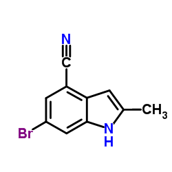 6-Bromo-2-methyl-1H-indole-4-carbonitrile Structure