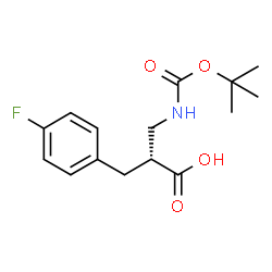 Boc-(R)-3-amino-2-(4-fluorobenzyl)propanoicacid结构式