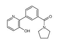 [3-(3-hydroxypyridin-2-yl)phenyl]-pyrrolidin-1-ylmethanone结构式