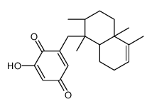 2-[[(1R,2S,4aS,8aS)-1,2,4a,5-tetramethyl-2,3,4,7,8,8a-hexahydronaphthalen-1-yl]methyl]-6-hydroxycyclohexa-2,5-diene-1,4-dione Structure