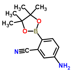 5-Amino-2-(4,4,5,5-tetramethyl-1,3,2-dioxaborolan-2-yl)benzonitrile图片