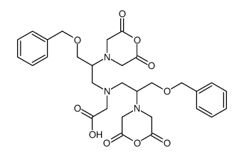 2-[bis[2-(2,6-dioxomorpholin-4-yl)-3-phenylmethoxypropyl]amino]acetic acid Structure