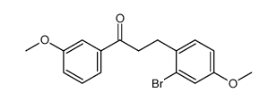 3-(2-bromo-4-methoxyphenyl)-1-(3-methoxyphenyl)propan-1-one Structure