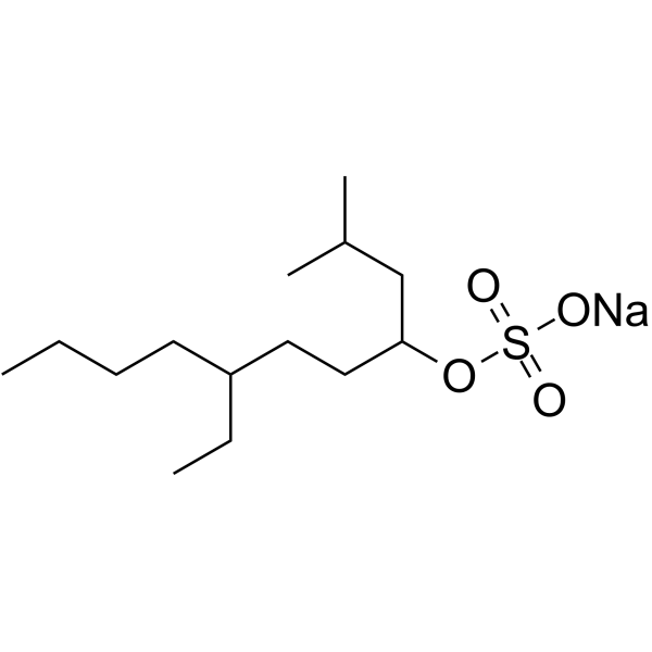 Sodium tetradecyl sulfate structure