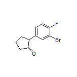 2-(3-Bromo-4-fluorophenyl)cyclopentanone Structure