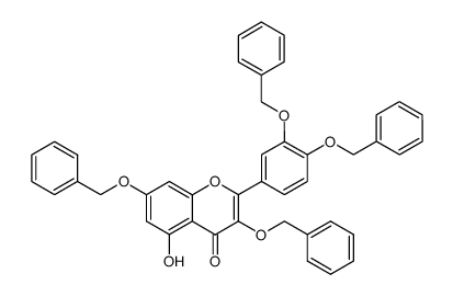 3,7-bis(benzyloxy)-2-[3,4-bis(benzyloxy)phenyl]-5-hydroxy-4H-1-benzopyran-4-one Structure