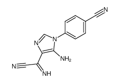 5-amino-1-(4'-cyanophenyl)-4-(cyanoformimidoyl)imidazole Structure