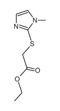 [(1-methyl-2-imidazolyl)thio]acetic acid ethyl ester Structure