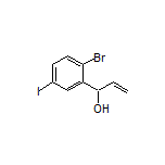 1-(2-溴-5-碘苯基)丙-2-烯-1-醇结构式
