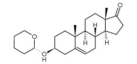 3β-hydroxy-5-androsten-17-one 3-tetrahydropyranyl ether结构式