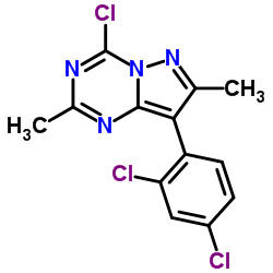 4-Chloro-8-(2,4-dichlorophenyl)-2,7-dimethylpyrazolo[1,5-a][1,3,5]triazine Structure