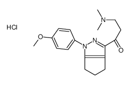 3-(dimethylamino)-1-[1-(4-methoxyphenyl)-5,6-dihydro-4H-cyclopenta[c]pyrazol-3-yl]propan-1-one,hydrochloride Structure