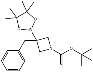 tert-Butyl3-Benzyl-3-(4,4,5,5-tetramethyl-1,3,2-dioxaborolan-2-yl)azetidine-1-carboxylate Structure