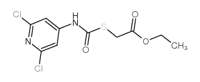 ETHYL 2-(([(2,6-DICHLORO-4-PYRIDYL)AMINO]CARBONYL)THIO)ACETATE结构式