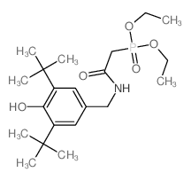 Phosphonic acid,[[(3,5-di-tert-butyl-4-hydroxybenzyl)carbamoyl]methyl]-, diethyl ester (8CI) picture