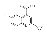 6-溴-2-环丙基喹啉-4-甲酸结构式