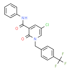 5-Chloro-2-oxo-N-phenyl-1-[4-(trifluoromethyl)benzyl]-1,2-dihydro-3-pyridinecarboxamide结构式