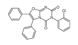 3-(2-chlorophenyl)-6,7-diphenyl-[1,3]oxazolo[3,2-a][1,3,5]triazine-2,4-dione结构式